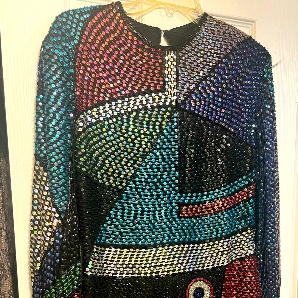 Multi colored sequins dress. Size (12)